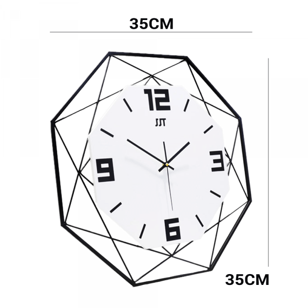 Decorative Metal Wall Clock Black & White 35*35