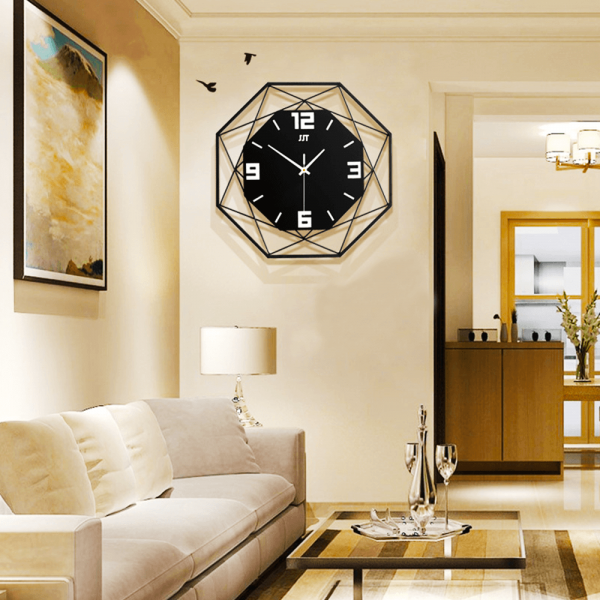 Decorative Metal Wall Clock – White 43*43 cm