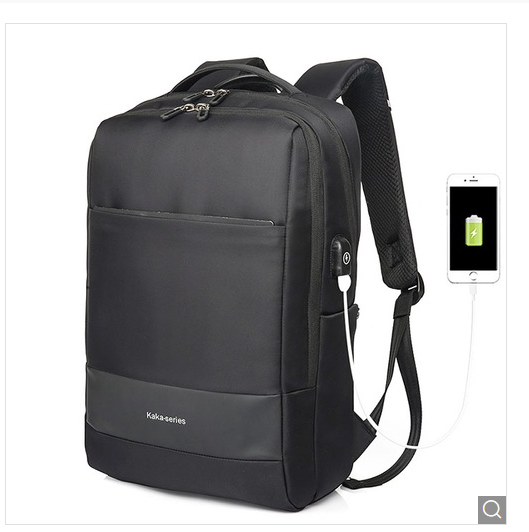 KAKA 511 Unisex Backpack Simple Travel Business Large Capacity – Black