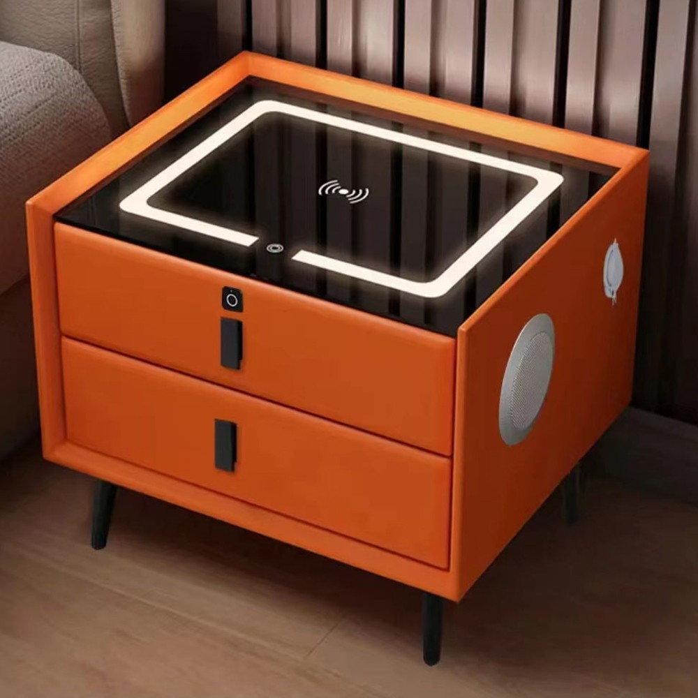Modern Intelligent Bedside Table Orange K29-1