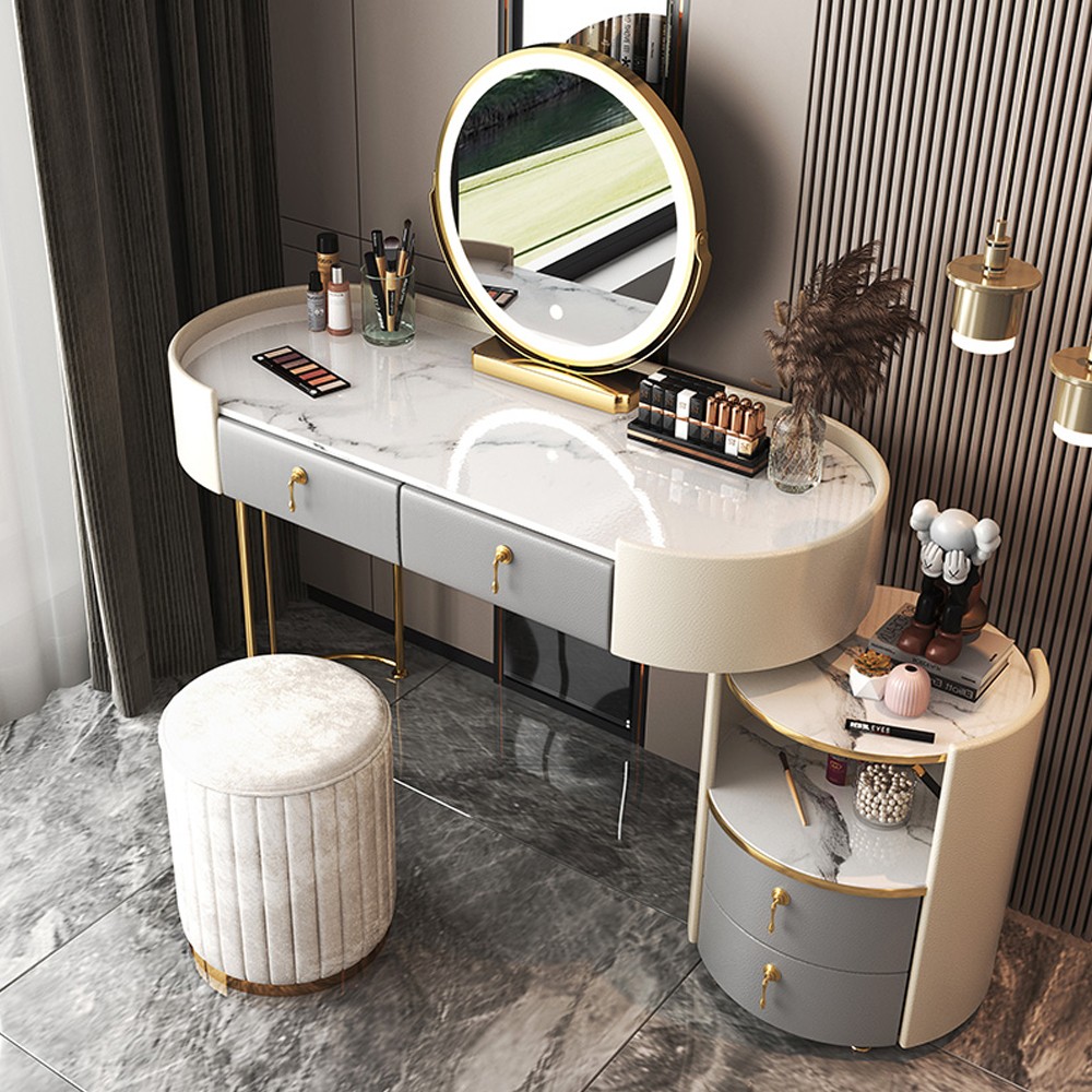 Modern Luxury White & Gray Dressing Table B-1