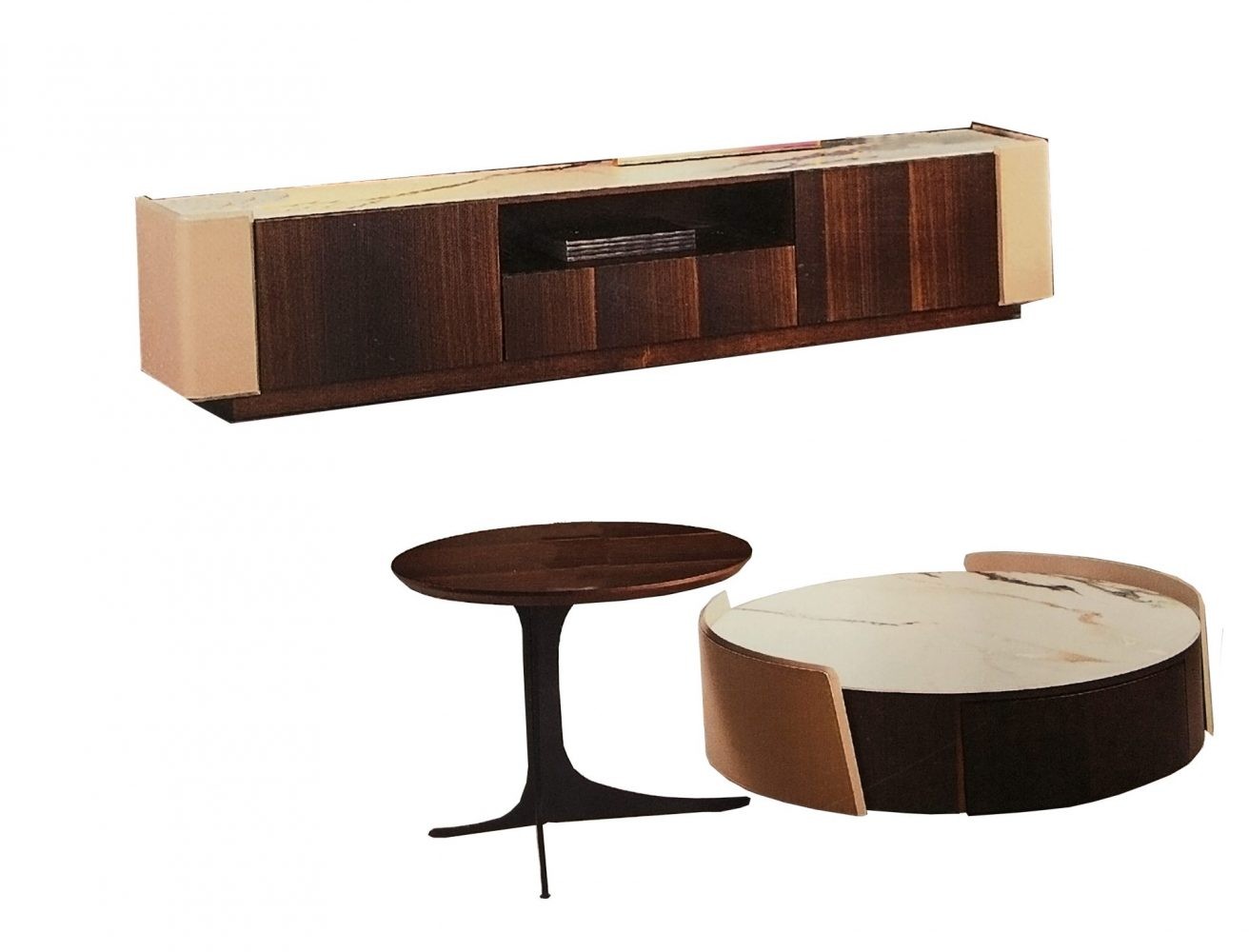 modern living room furniture Top coffee table and tv stand set 2601