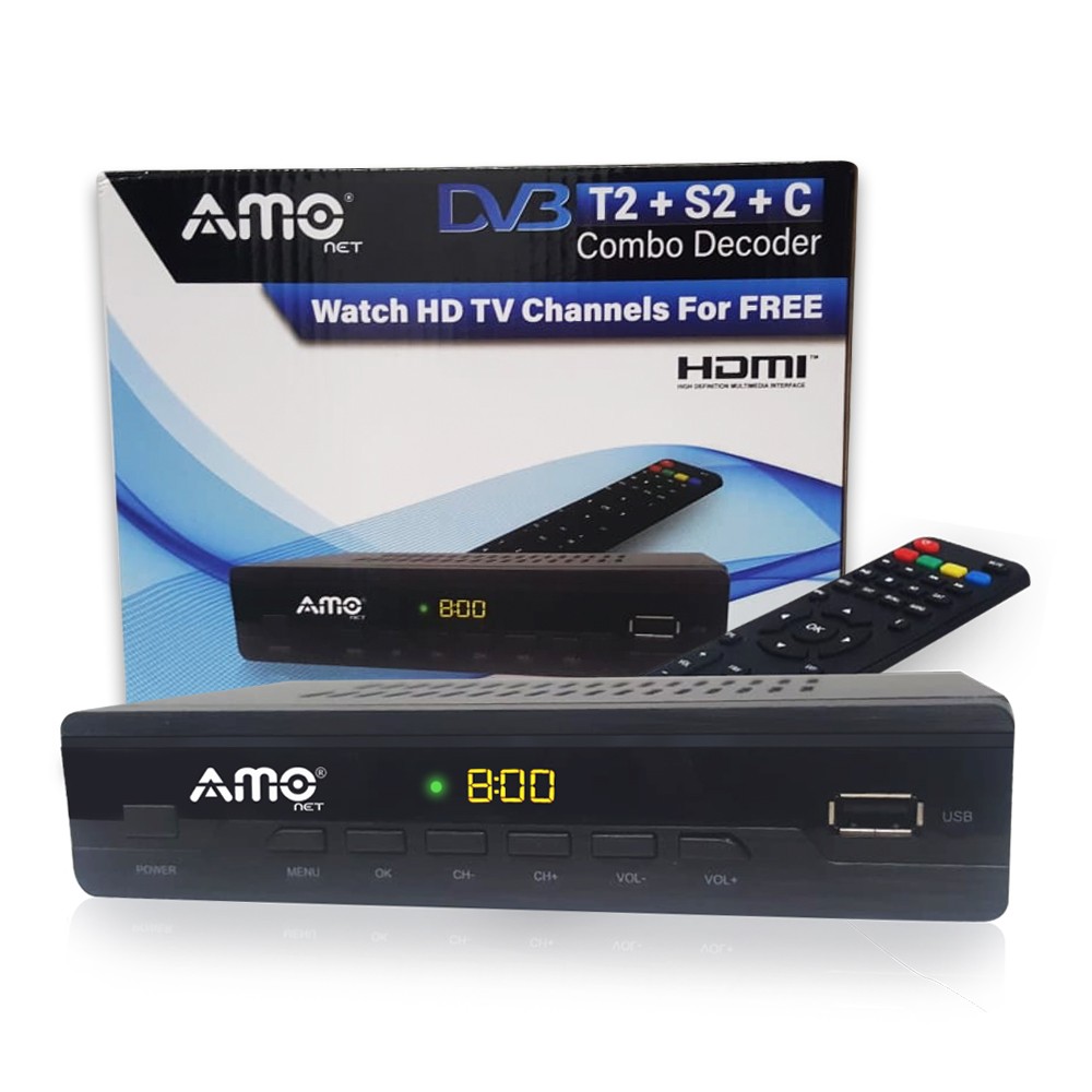 AMO Combo Digital Tv Decoder DVB T2 + S2