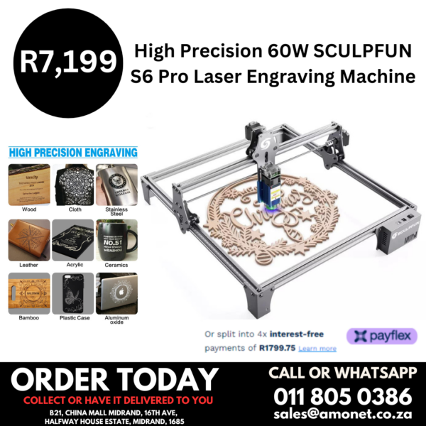 SCULPFUN S6 30W Laser Engraving Machine Wood Acrylic laser engraver